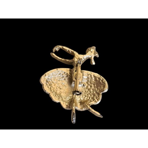 Vintage Gold-Tone Ballerina Brooch With Pearl Head - Picture 3 of 5